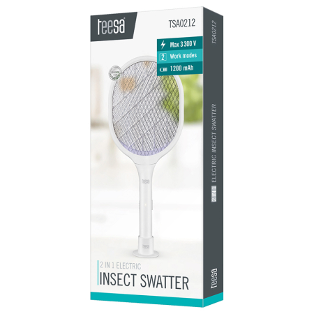 PALETA ELECTRICA SWATTER ANTI-INSECTE  2 IN 1 TEESA [5]