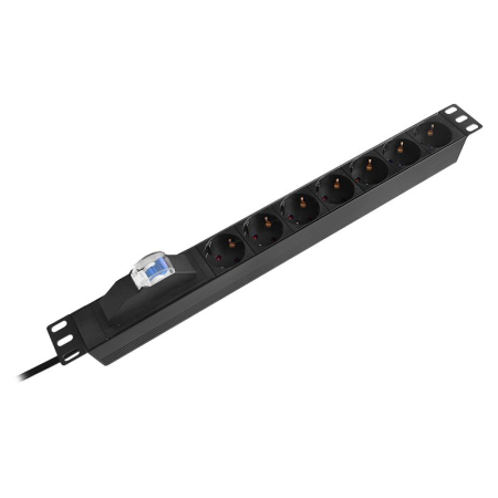 PDU RACK 19 INCH 7 PRIZE SIGURANTA 16A 2M EMTEX [1]