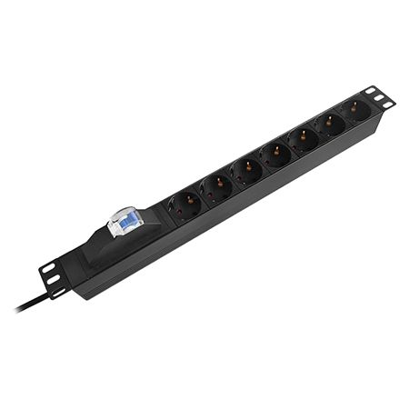Prelungitoare - PDU RACK 19 INCH 7 PRIZE SIGURANTA 16A 2M EMTEX