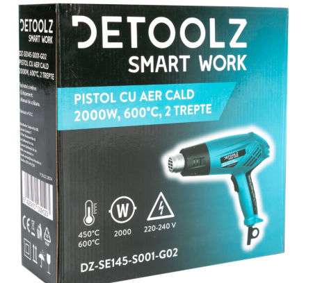 Pistol aer cald 2000 W 2 trepte 600ᵒC [4]