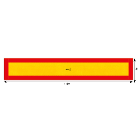 SISTEME DE AVERTIZARE - PLACA REFLECTORIZANTA GALBEN/ ROSU 1130X196 MM SUPORT ALUMINIU HICO