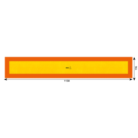 SISTEME DE AVERTIZARE - PLACA REFLECTORIZANTA GALBEN/ROSU FLUORESCENT 1130X196 MM HICO