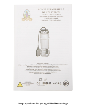 Pompa apa submersibila 32m 0,75kW Micul Fermier [1]