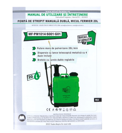 Pompa de stropit manuala, MF Pandora 20L [7]