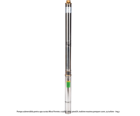 Pompe - Pompa submersibila pentru apa curata Micul Fermier, 0.75KW, debit 3600l/h, inaltime maxima pompare 110m, 24 turbine