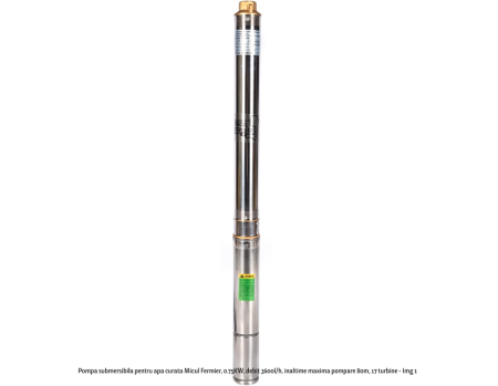 Pompe - Pompa submersibila pentru apa curata Micul Fermier, 0.75KW, debit 3600l/h, inaltime maxima pompare 80m, 17 turbine