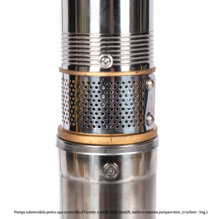 Pompa submersibila pentru apa curata Micul Fermier, 0.75KW, debit 3600l/h, inaltime maxima pompare 80m, 17 turbine [1]