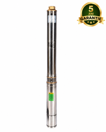 Pompe Apa și Motopompe - Pompa submersibila pentru apa curata Micul Fermier, 1.1KW, debit 5400l/h, inaltime maxima pompare 130m, 16 turbine