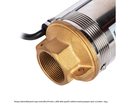 Pompa submersibila pentru apa curata Micul Fermier, 1.5KW, debit 5400l/h, inaltime maxima pompare 150m, 19 turbine [2]