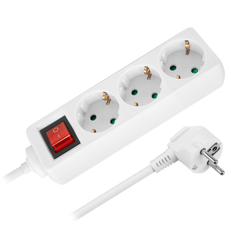 Prelungitoare - PRELUNGITOR 3 PRIZE CU INTRERUPATOR 3X1.5MM 3.0M REBEL