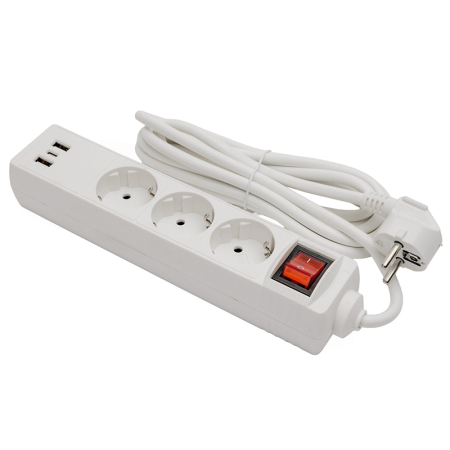 PRELUNGITOR 3 PRIZE CU INTRERUPATOR SI USB 1.5M [3]