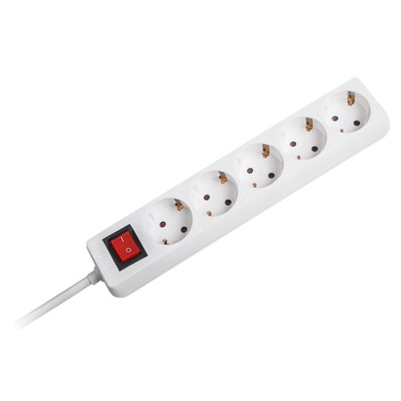 Prelungitoare - PRELUNGITOR 3X1.5MM 5 PRIZE 3M INTRERUPATOR ALB