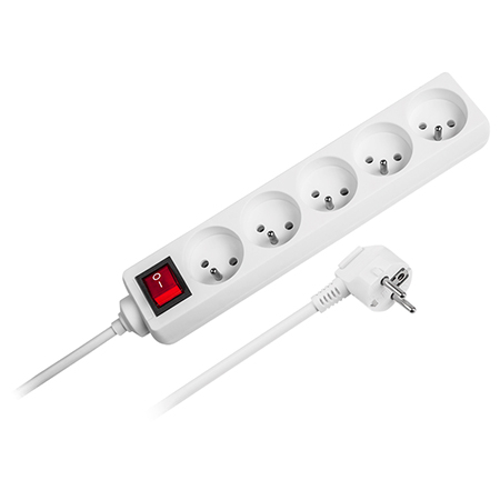 Prelungitoare - PRELUNGITOR 5 PRIZE CU INTRERUPATOR 3X1.5MM 3.0M REBEL
