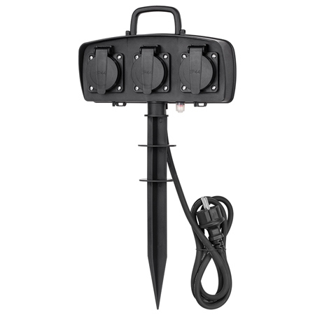 Electrice, surse de energie și Iluminat - PRELUNGITOR GRADINA 3 POSTURI 1.5M IP44 16A 250V