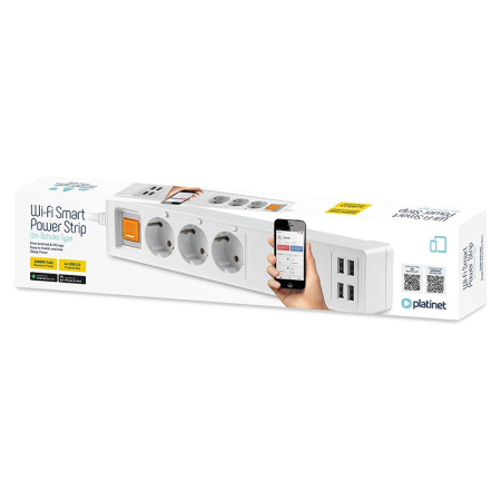 PRELUNGITOR SMART 16A 3 PRIZE 4 USB 1.8M TUYA [3]