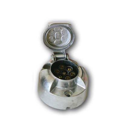 Accesorii auto - PRIZA 12V 7 PINI MAMA ALUMINIU HICO