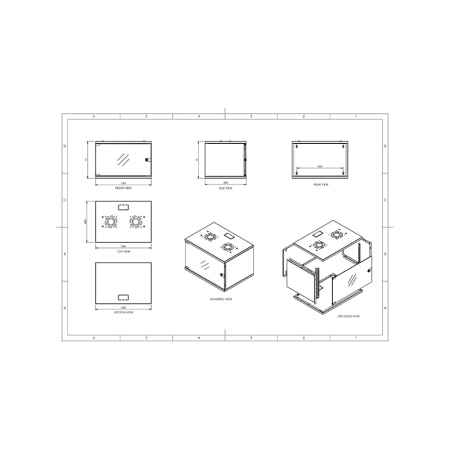 RACK DE PERETE 9U 19 INCH DEKRO [3]