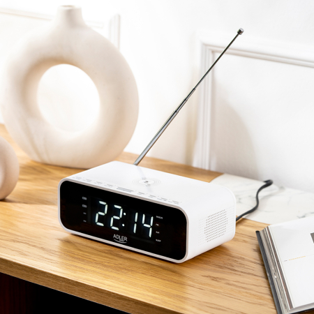 RADIO CU CEAS INCARCARE WIRELESS AD 1192 ALB ADLER [7]