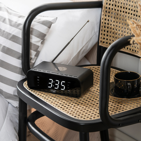 RADIO CU CEAS INCARCARE WIRELESS AD 1192 NEGRU ADLER [8]