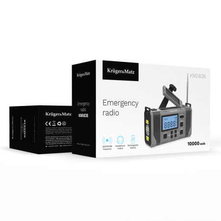 RADIO MULTIFUNCTIONAL SOLAR 10000MAH KRUGER&MA [11]
