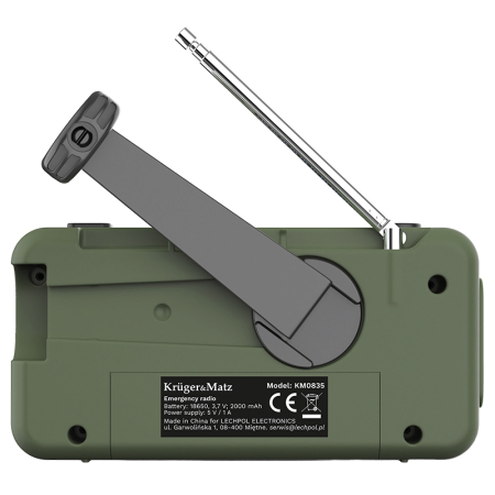 RADIO MULTIFUNCTIONAL SOLAR 2000MAH KRUGER&MA [7]
