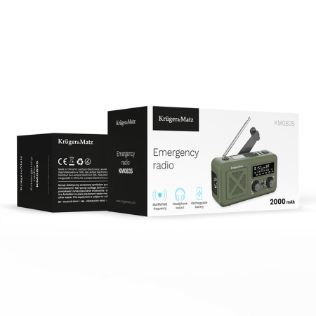 RADIO MULTIFUNCTIONAL SOLAR 2000MAH KRUGER&MA [11]