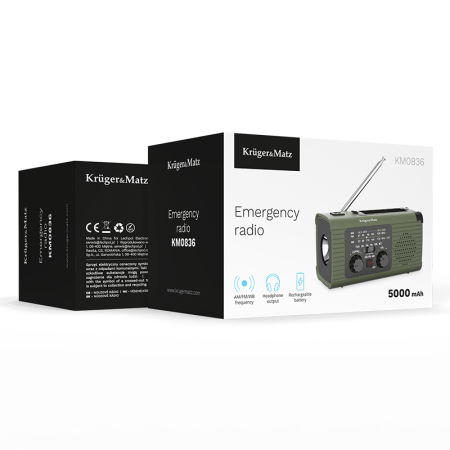 RADIO MULTIFUNCTIONAL SOLAR 5000MAH KRUGER&MA [11]