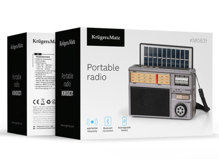 RADIO PORTABIL ANALOG INCARCARE SOLARA KRUGER&MATZ [5]