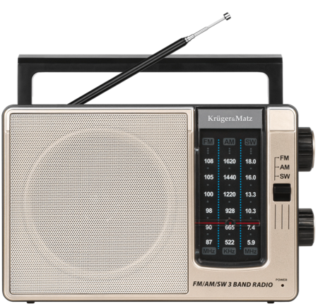 Radio portabil analog Kruger&Matz KM0830 – recepție FM/AM, design compact, autonomie excelentă [1]