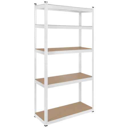 RAFT METALIC 5 POLITE 750KG MDF 180X90X40 ALB REBEL [1]