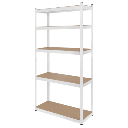 RAFT METALIC 5 POLITE 750KG MDF 180X90X40 ALB REBEL [2]