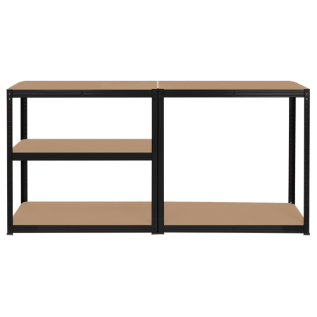 RAFT METALIC 5 POLITE 750KG MDF 180X90X40 NEGRU REBEL [5]