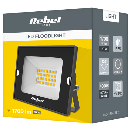 REFLECTOR LED 20W 4000K 230V REBEL [3]