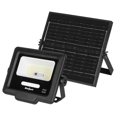 REFLECTOR LED 60W 6800 PANOU SOLAR 6W TELECOMANDA REBEL [1]
