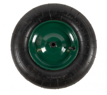 Scule electrice - Roata roaba Micul Fermier 4.00-8, diametru ax 14mm, janta verde  GF-0111