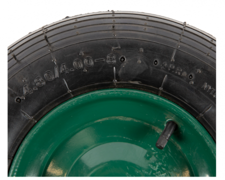 Roata roaba Micul Fermier 4.00-8, diametru ax 14mm, janta verde  GF-0111 [2]