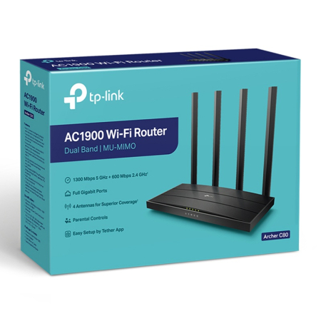 ROUTER WIRELESS GIGABIT AC1900 ARCHER C80 TP-LINK [4]