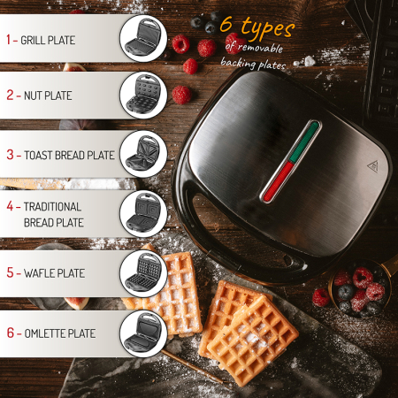 SANDWICH MAKER 6 IN 1 1200W CR 3057 CAMRY [2]