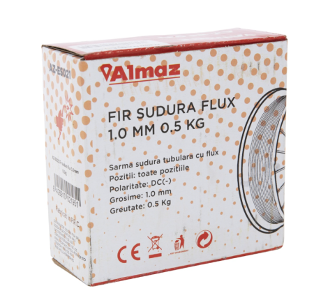 Sarma de sudura Almaz, cu flux, Ø1.0mm, greutate 0.5 Kg [1]