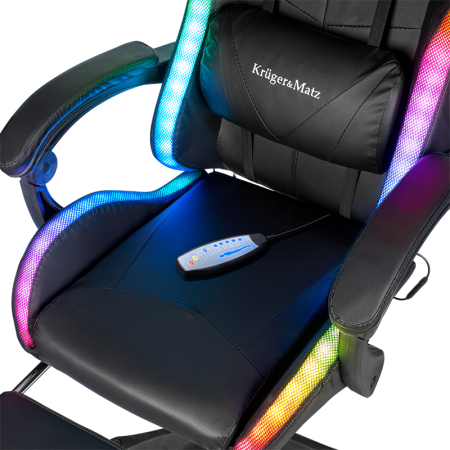 SCAUN GAMING GX-150 NEGRU LED MASAJ KRUGER&MATZ [12]