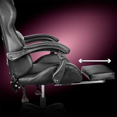 SCAUN GAMING GX-150 NEGRU LED MASAJ KRUGER&MATZ [6]