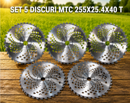 Trimmere electrice si acumulatori - Set 5 discuri mtc NR10 cu vidia ondulat