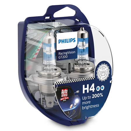 Surse de Iluminat - SET 2 BUC BECURI AUTO H4 RACING VISION PHILIPS