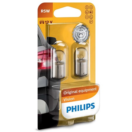 Electrice, surse de energie și Iluminat - SET 2X BEC AUTO 12V 5W BA15S VISION PHILIPS