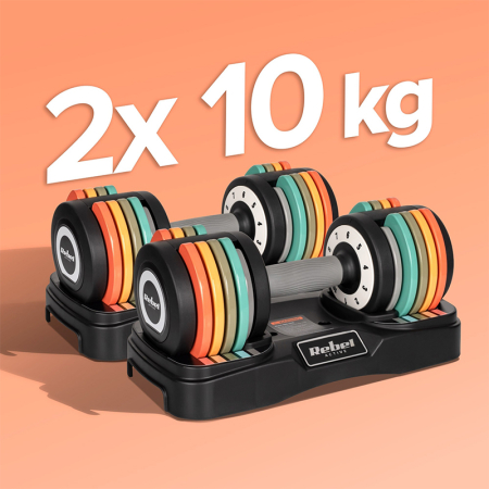 SET 2X GANTERA FONTA REGLABILA 1KG 2X10KG REBEL ACTIVE [8]