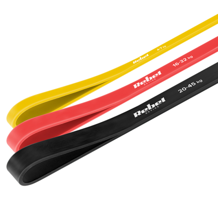 SET 3 BENZI ELASTICE LATEX POWER BAND 4-32KG REBELACTIV [2]