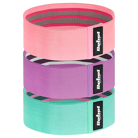 Fitness - SET 3 BENZI ELASTICE MATERIAL TEXTIL REBEL ACTIVE