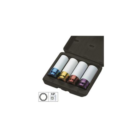 SCULE SI ECHIPAMENTE ATELIER - SET 4 TUBULARE IMPACT DE 1/2` SP. EXTRACTIE ROTI JBM