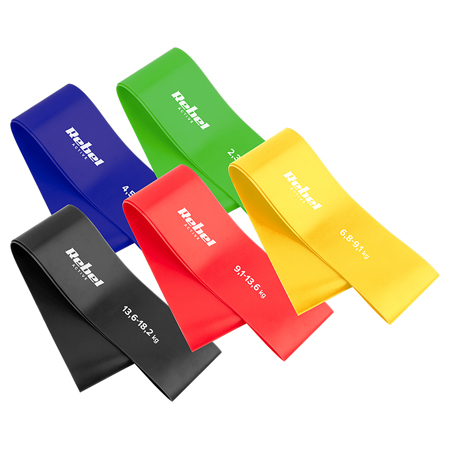 Rebel Active - SET 5 BENZI ELASTICE MINI BAND 2-18KG REBEL ACTIVE