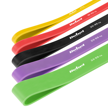SET 5 BENZI ELASTICE TPE POWER BAND 4-55KG REBEL ACTIVE [3]